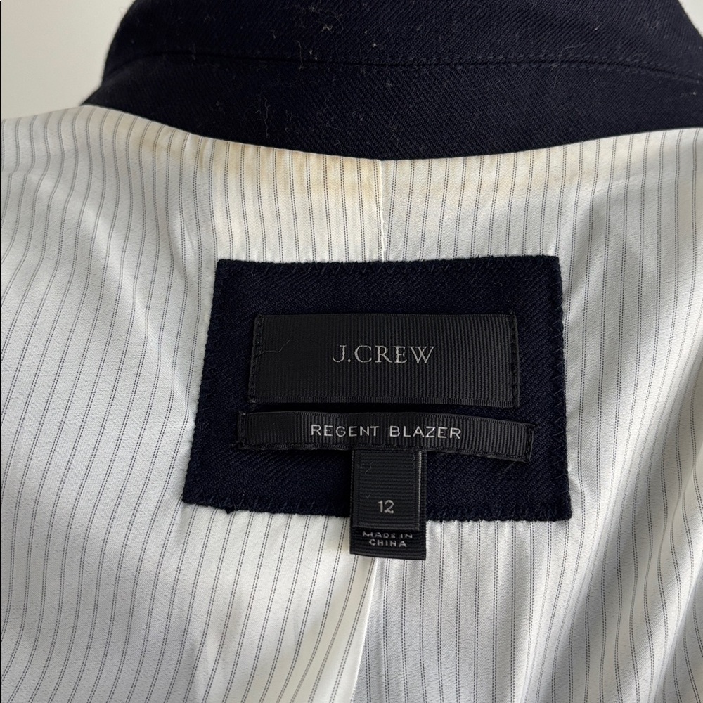 J. Crew Navy Regent Blazer Size 12 - Picture 9 of 9